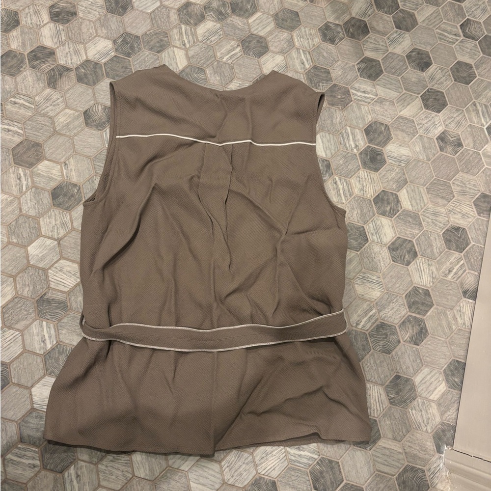 Rag & Bone Olive V-Neck Wrap Blouse - Picture 5 of 5